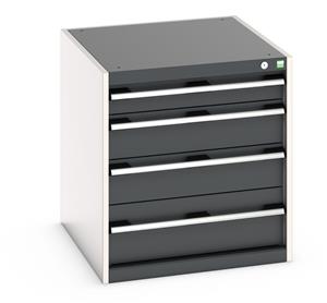 Cabinet consists of 1 x 100mm, 2 x 150mm and 1 x 200mm high drawers 100% extension drawer with internal dimensions of 525mm wide x 625mm deep. The drawers... Bott Cubio Tool Storage Drawer Units 650 mm wide 750 deep